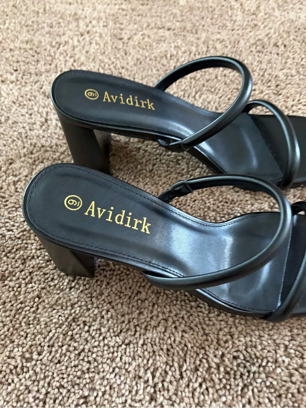 Black Platform Strappy Block Heel Sandals
